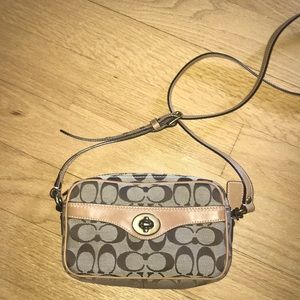 Coach tan crossbody bag